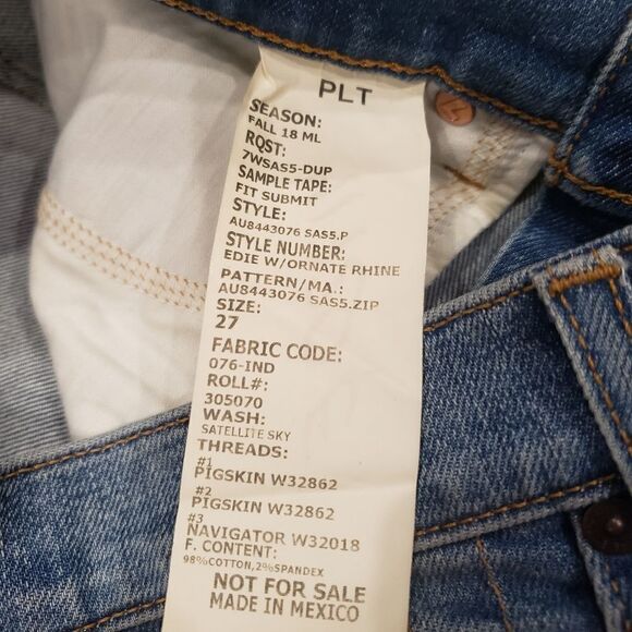 7FAM Edie Black Rhinestone Satellite Sky Jeans - Picture 16 of 17